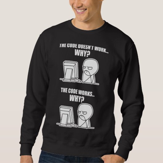 Programmeringscode werkt waarom thema trui (Voorkant)