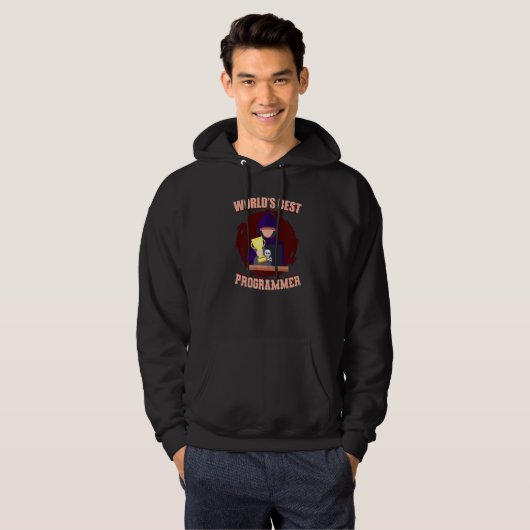 Programmeringscodering Software Coder World's Best Hoodie (Voorkant volledig)