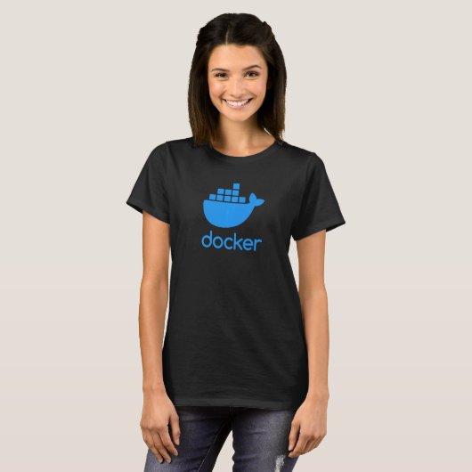 Programmeringscodering van de Docker Engine T-shirt (Voorkant volledig)