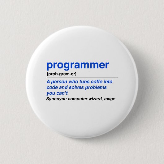Programmeringsdefinitie Ronde Button 5,7 Cm (Voorkant)