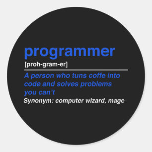 Programmeringsdefinitie Ronde Sticker