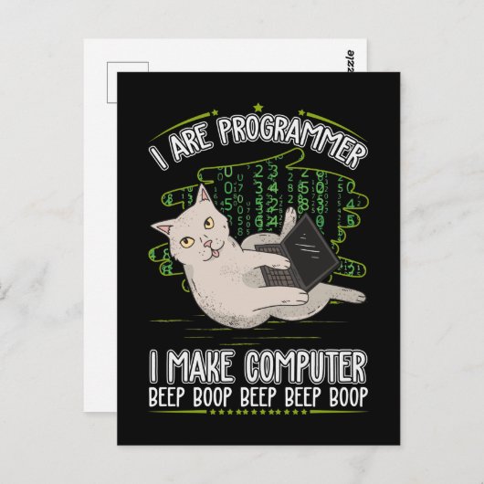 Programmeringsinformatica humor briefkaart (Voorkant / Achterkant)