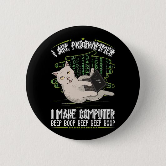 Programmeringsinformatica humor ronde button 5,7 cm (Voorkant)