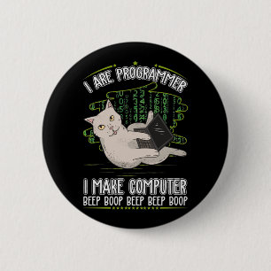 Programmeringsinformatica humor ronde button 5,7 cm