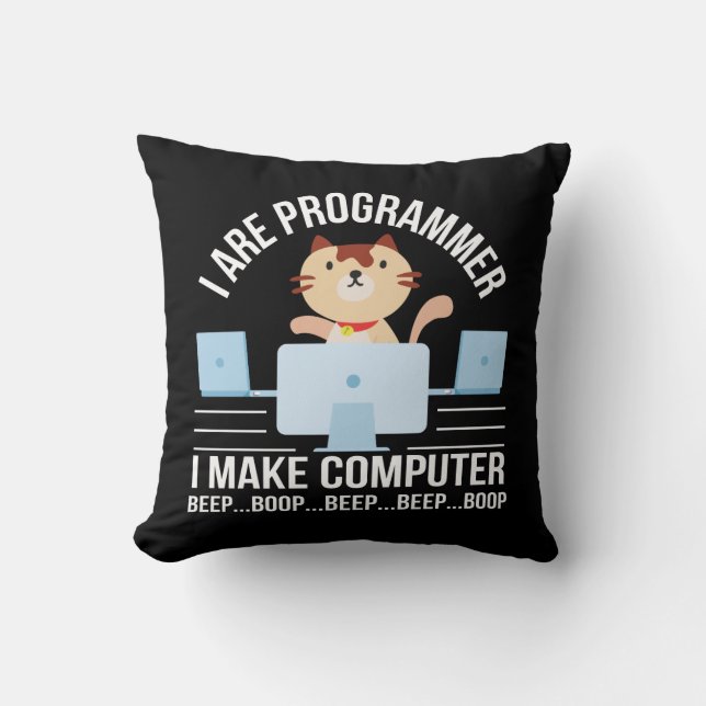 Programmeringskat laat computer piepen kussen (Voorkant)