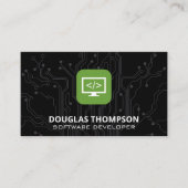 Programmeringspictogram | printplaat visitekaartje (Voorkant)