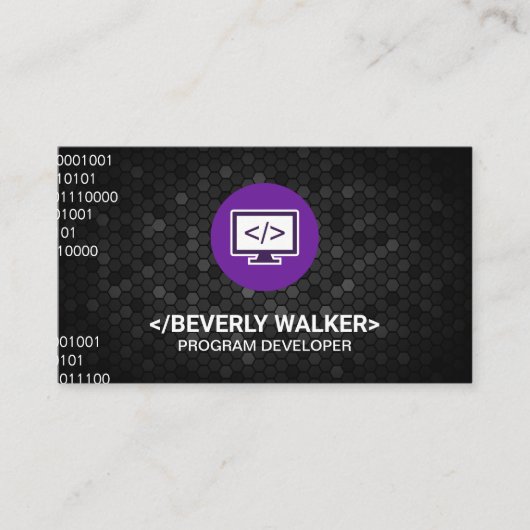 Programmeringspictogram Visitekaartje (Voorkant)