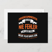 Programmeringsprogramma Programmeerprogrammeur Cad Briefkaart (Voorkant / Achterkant)