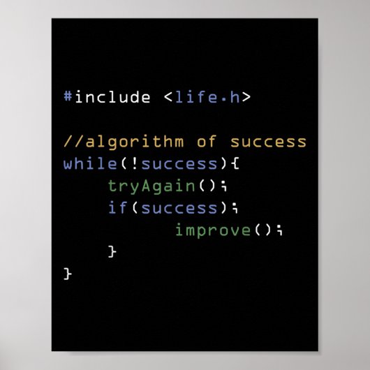 Programmers Computer Science Meme Coding Humor Poster (Voorkant)