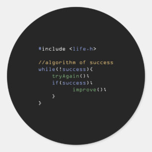 Programmers Computer Science Meme Coding Humor Ronde Sticker