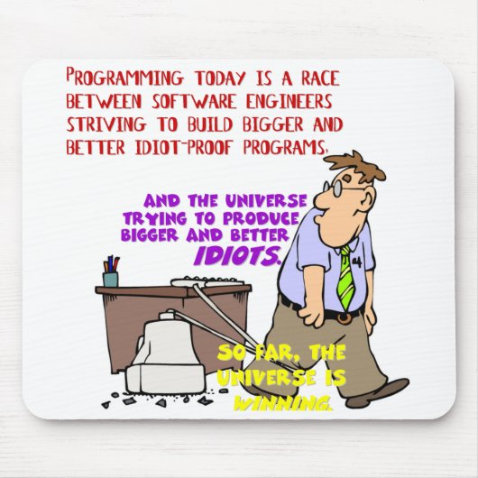 Programmers versus het universum (1) muismat (Voorkant)