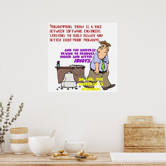 Programmers versus het universum (1) poster (Keuken)