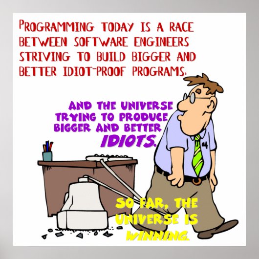 Programmers versus het universum (1) poster (Voorkant)