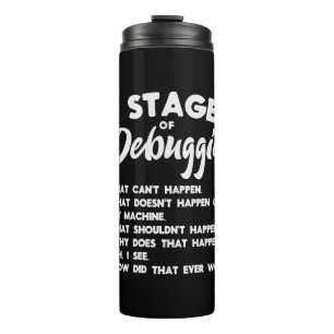 programmeur 6 stadia van debuggen thermosbeker