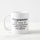 Programmeur Caffeïne Pizza Koffiemok (Links)