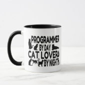 Programmeur Cat Lover Mok (Links)