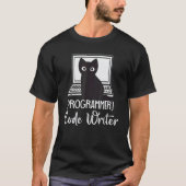 Programmeur Code Schrijver Programmeren Kat Softwa T-shirt (Voorkant)