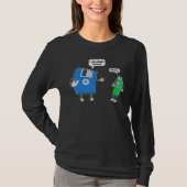 Programmeur Coder Floppy Disk USB Engineer Program T-shirt (Voorkant)