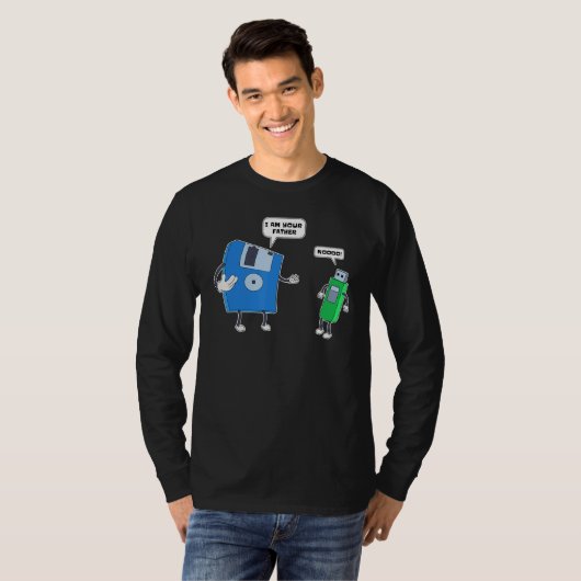 Programmeur Coder Floppy Disk USB Engineer Program T-shirt (Voorkant volledig)