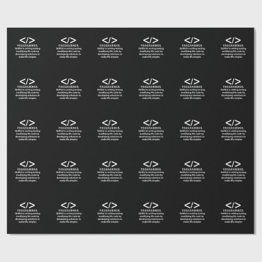 Programmeur Codeur Ontwikkelaar Programmeur Cadeaupapier (Vlak)