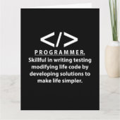 Programmeur Codeur Ontwikkelaar Programmeur Kaart (Voorkant)