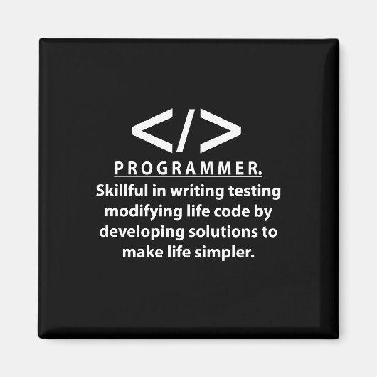Programmeur Codeur Ontwikkelaar Programmeur Magneet (Voorkant)