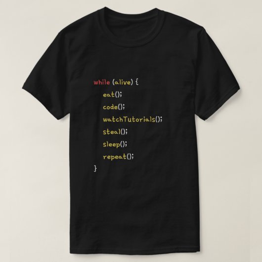 Programmeur Dagelijks Leven Grappige Codering T-shirt (Design voorkant)