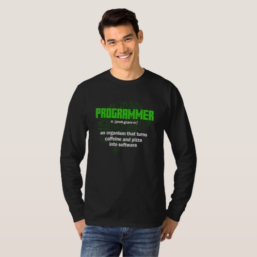 Programmeur Definitie Syntaxis Programmeren Softwa T-shirt (Voorkant volledig)