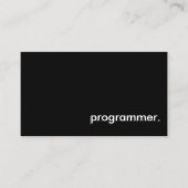 Programmeur Eenvoudig Zwart Visitekaartje (Voorkant)