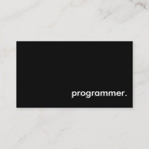 Programmeur Eenvoudig Zwart Visitekaartje