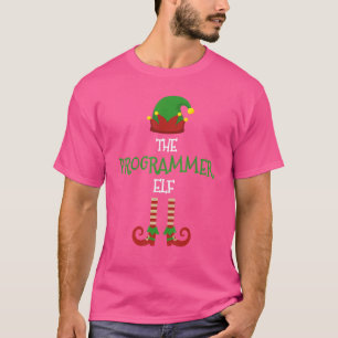 Programmeur Elf Familie Matching Groep Pyjama Kers T-shirt