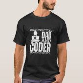 Programmeur En Vader Trots Coder Grappige Mannen S T-shirt (Voorkant)