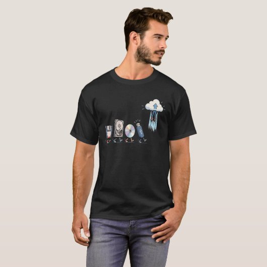 Programmeur Evolutie Data Opslag Software Engineer T-shirt (Voorkant volledig)
