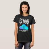 programmeur grap Er Is Geen Cloud Computernerd 1 T-shirt (Voorkant volledig)