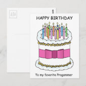 Programmeur Happy Birthday Briefkaart (Voorkant / Achterkant)