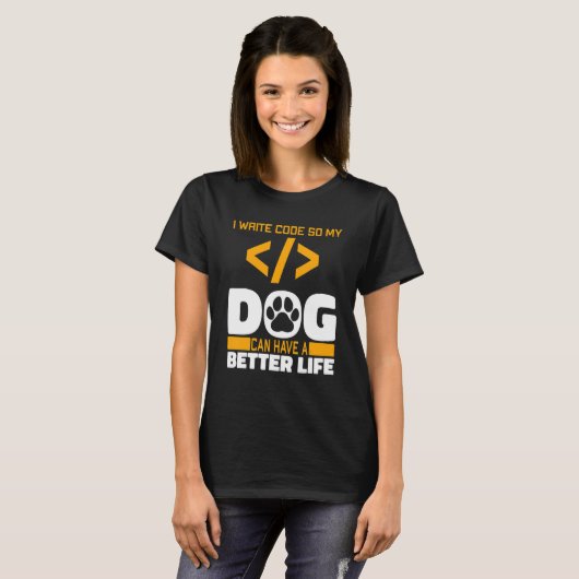 Programmeur Hond Software Engineer - Codeerprogram T-shirt (Voorkant volledig)