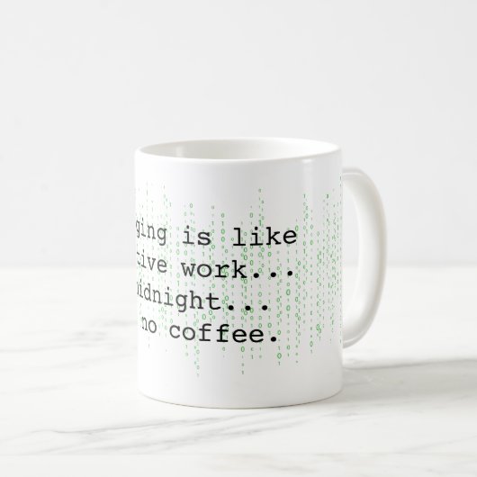 Programmeur Humor Pun Koffiemok (Voorkant rechts)