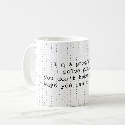 Programmeur Humor Pun Koffiemok (Voorkant links)