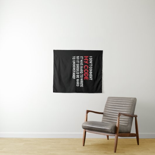 programmeur ik becommentarieer mijn code niet wandkleed (In Situ (horizontaal))