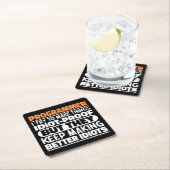 Programmeur Ik probeer dingen grappige uitspraken  Kartonnen Onderzetters (Insitu)