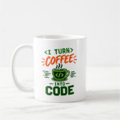 Programmeur IT Humor Ik Verander Koffie In Code De Koffiemok (Links)