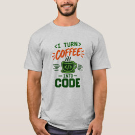 Programmeur IT Humor Ik Verander Koffie In Code De T-shirt