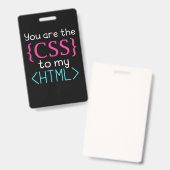 Programmeur, jij bent de CSS voor mijn HTML Badge (Voor- en achterkant)