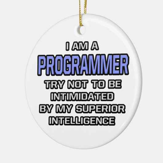 Programmeur Joke ... Superieure intelligentie Keramisch Ornament (Links)