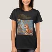 Programmeur Kat Code Koffie Herhaal Ontwerp T-shirt (Voorkant)