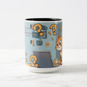 Programmeur Kat Humor Code, Katten, Koffie – Herha Tweekleurige Koffiemok (Center)