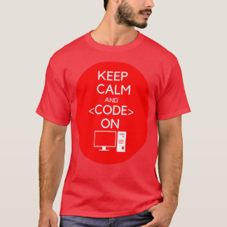 programmeur Keep Calm and Code on software hackath T-shirt