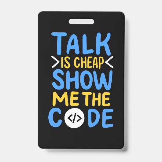 Programmeur Laat Me De Code Zien Badge (Voorzijde)