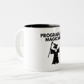 Programmeur Magician voor softwareontwikkelaar Tweekleurige Koffiemok (Voorkant links)