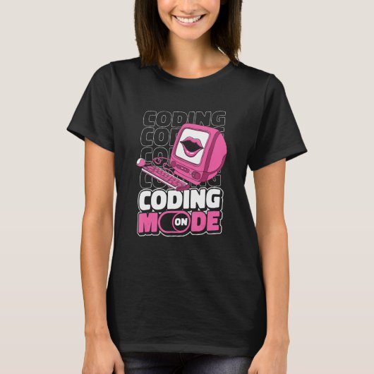Programmeur Modus Aan Programmeren  Coderingsontwi T-shirt (Voorkant)